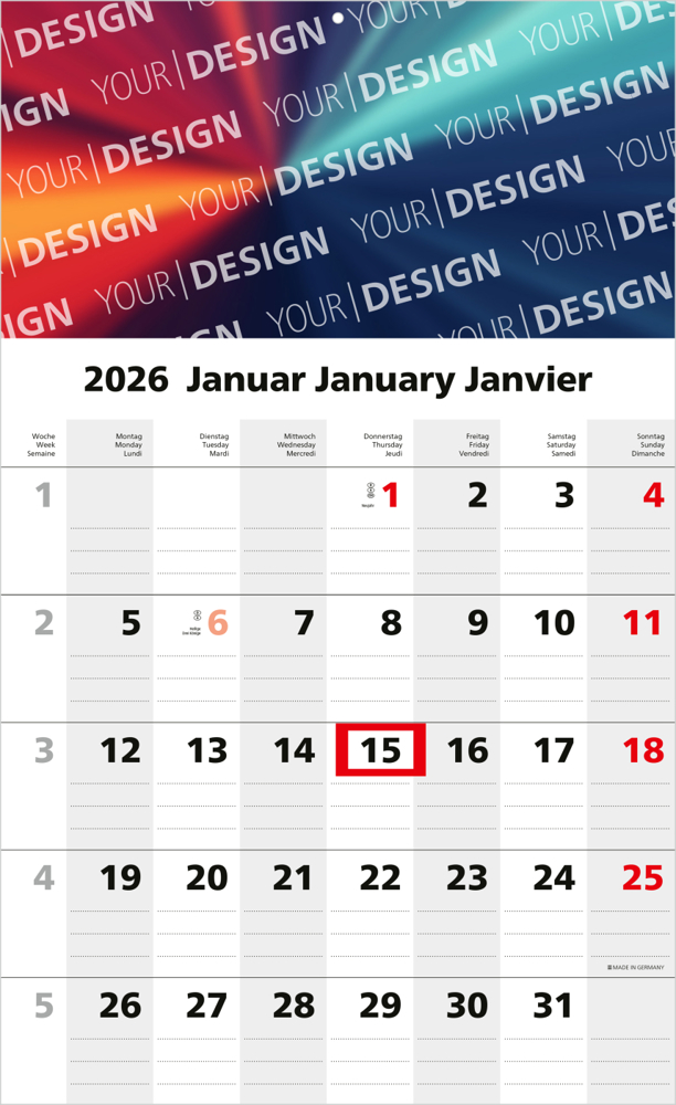 1-Monatskalender Solo 1 Bestseller (Einblatt)