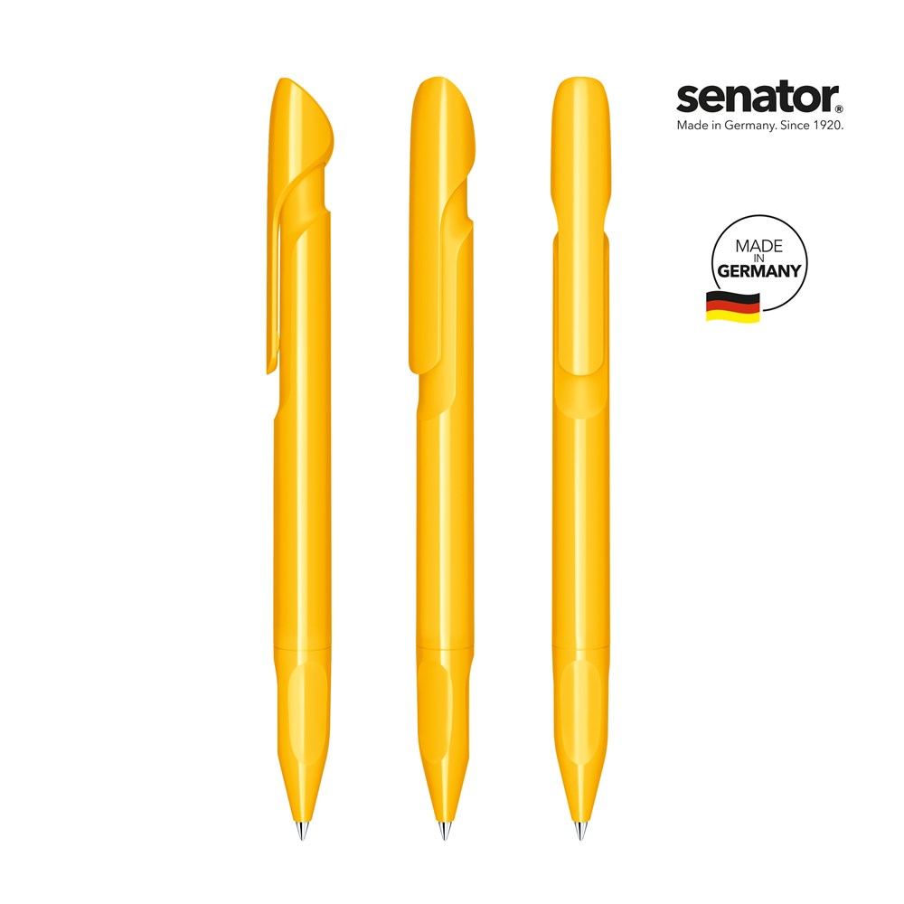 senator® Evoxx Polished Recycled Druckkugelschreiber - weiß/gelb 7408