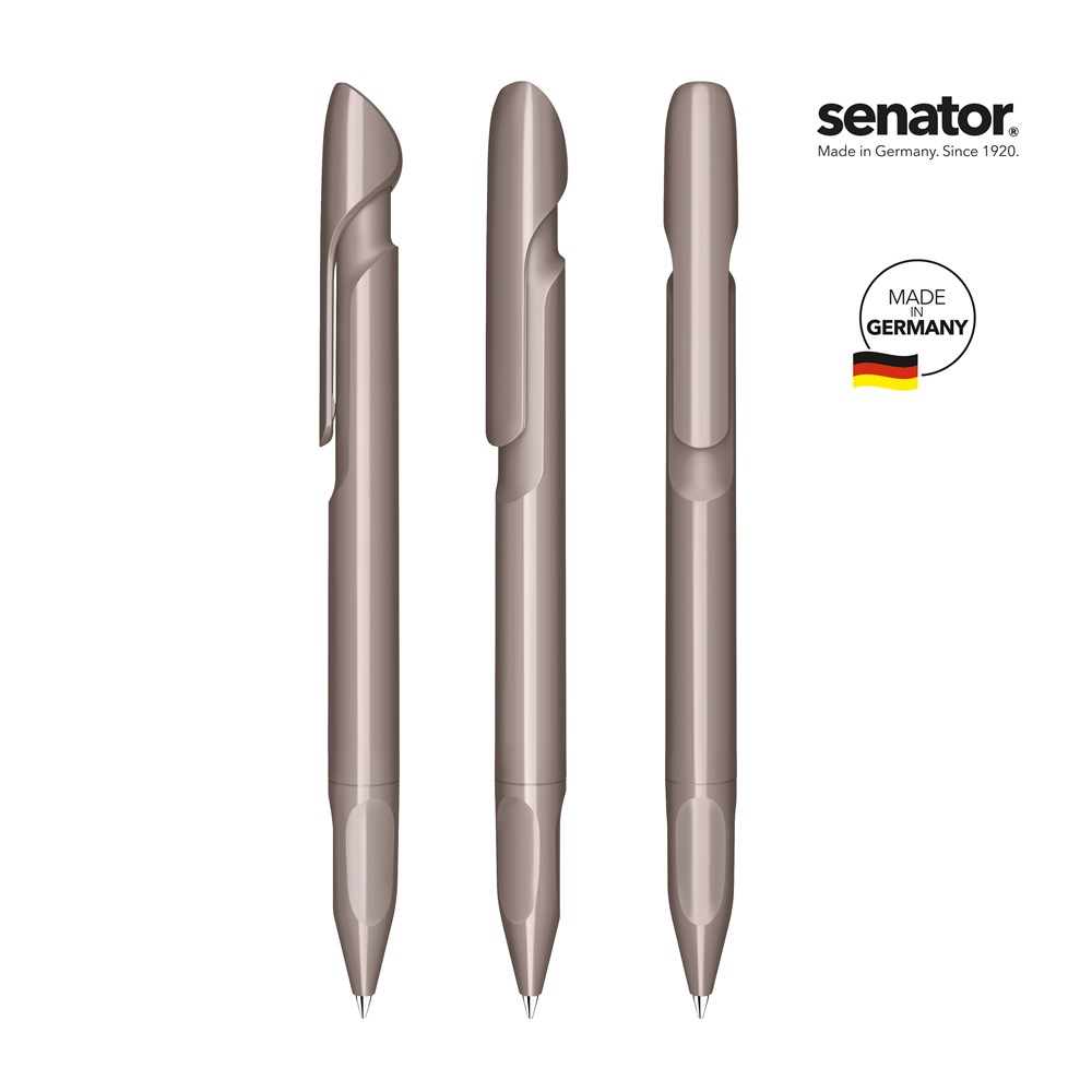 senator® Evoxx Polished Recycled Druckkugelschreiber - grau Warm grau 10