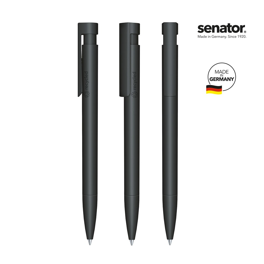 senator® Liberty Matt Recyceld  Druckkugelschreiber - Schwarz