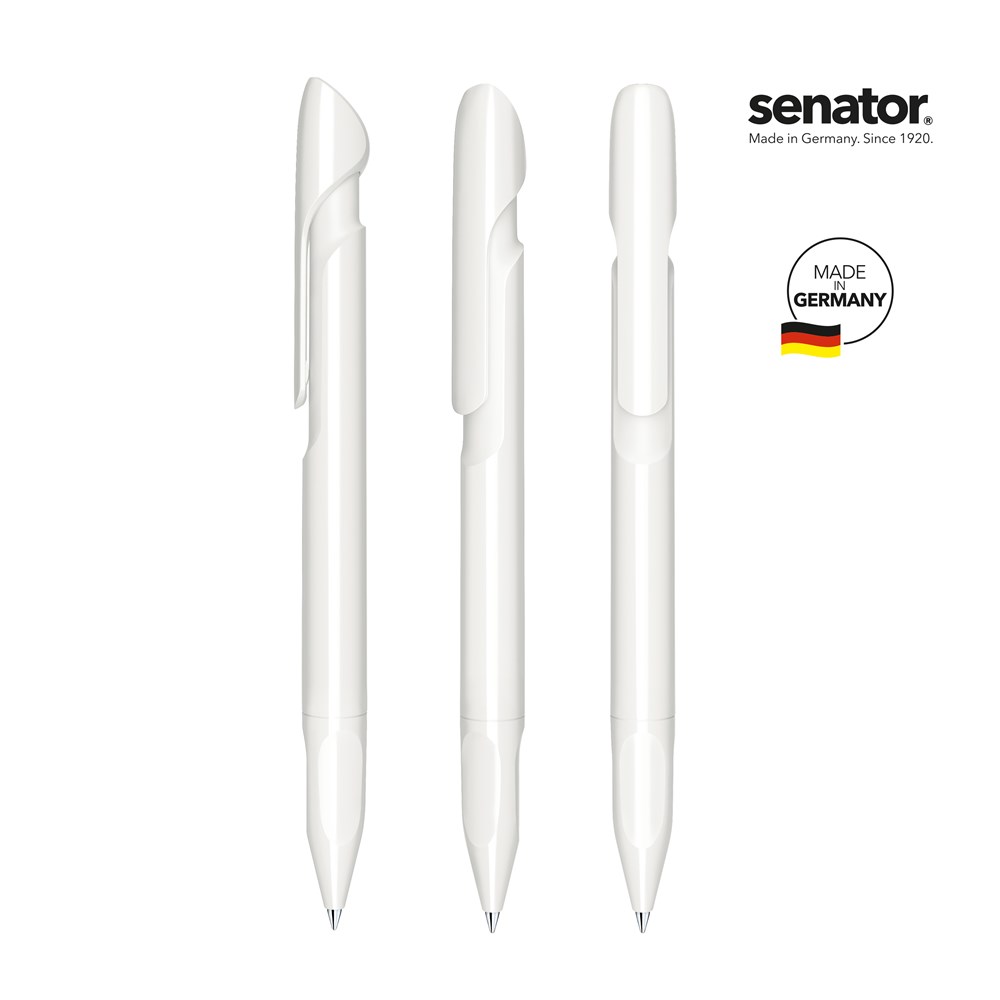 senator® Evoxx Polished Recycled Druckkugelschreiber - weiß