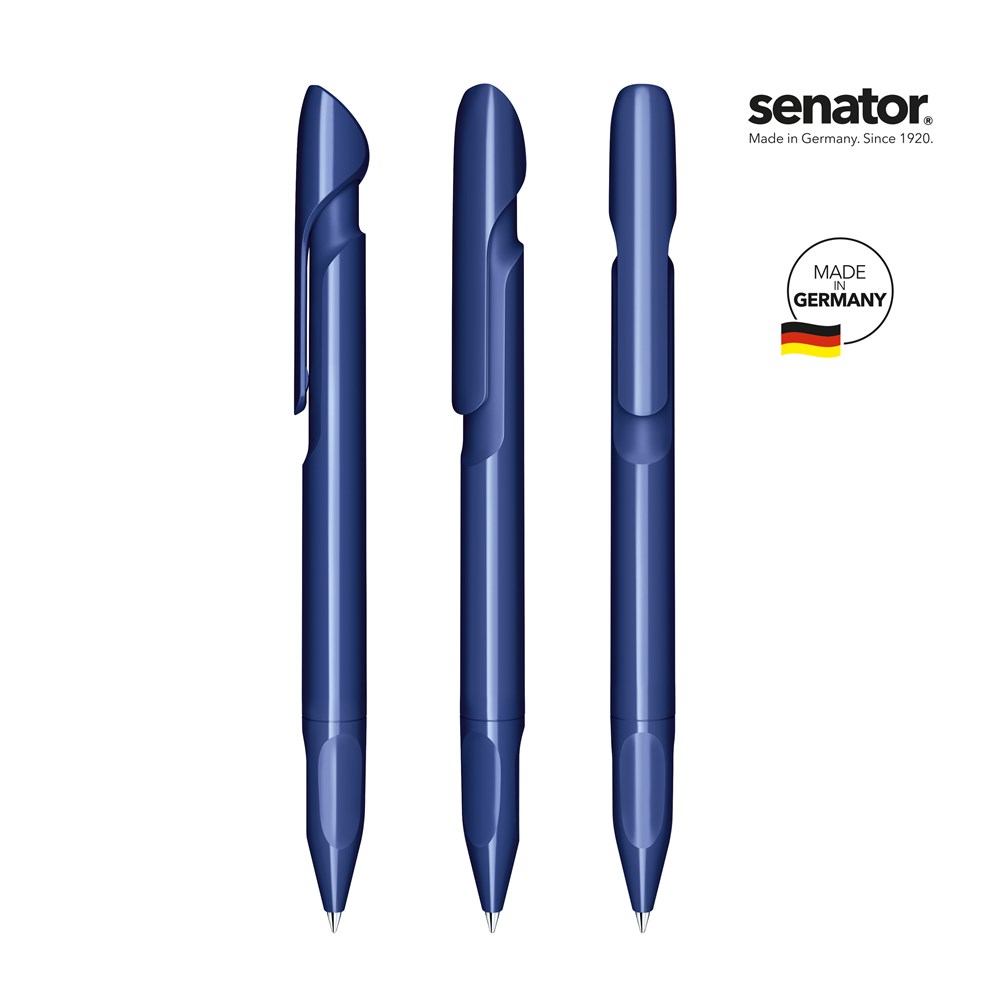 senator® Evoxx Polished Recycled Druckkugelschreiber - blau 2757