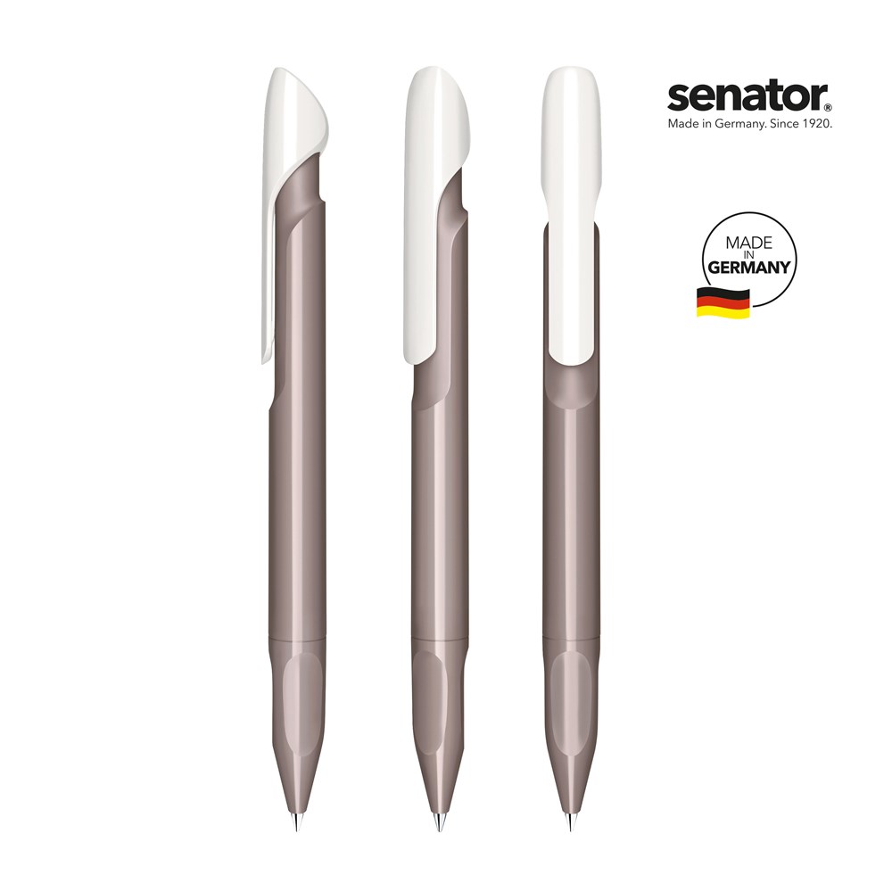 senator® Evoxx Duo Polished Recycled Druckkugelschreiber - grau Warm grau 10