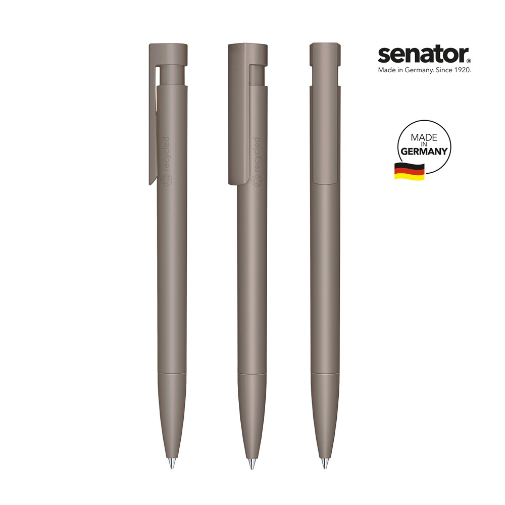 senator® Liberty Matt Recyceld  Druckkugelschreiber - grau Warm grau 10