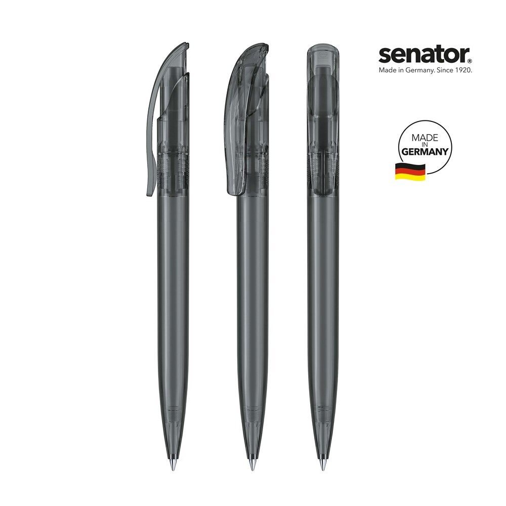 senator® Challenger Clear  Druckkugelschreiber - grau 445