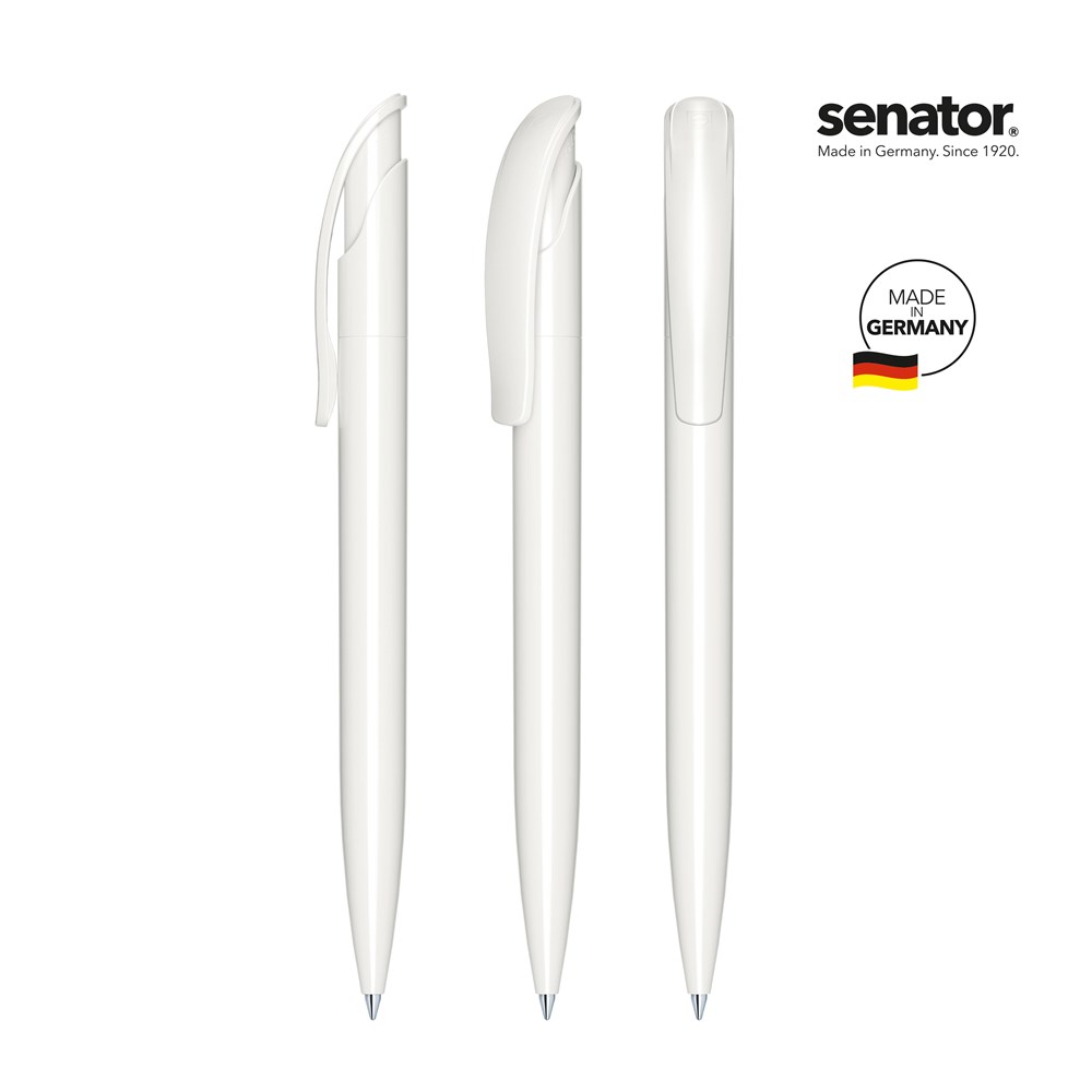 senator® Challenger Polished  Druckkugelschreiber - weiß