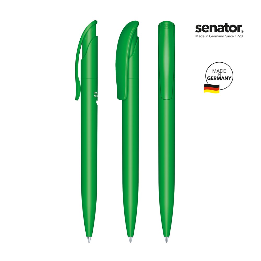 senator® Challenger  Matt Recycled Druckkugelschreiber - dunkelgrün