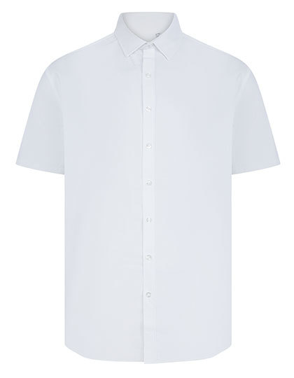 Henbury - Men´s Short Sleeved ´Cotton Feel´ Coolplus® Shirt - White